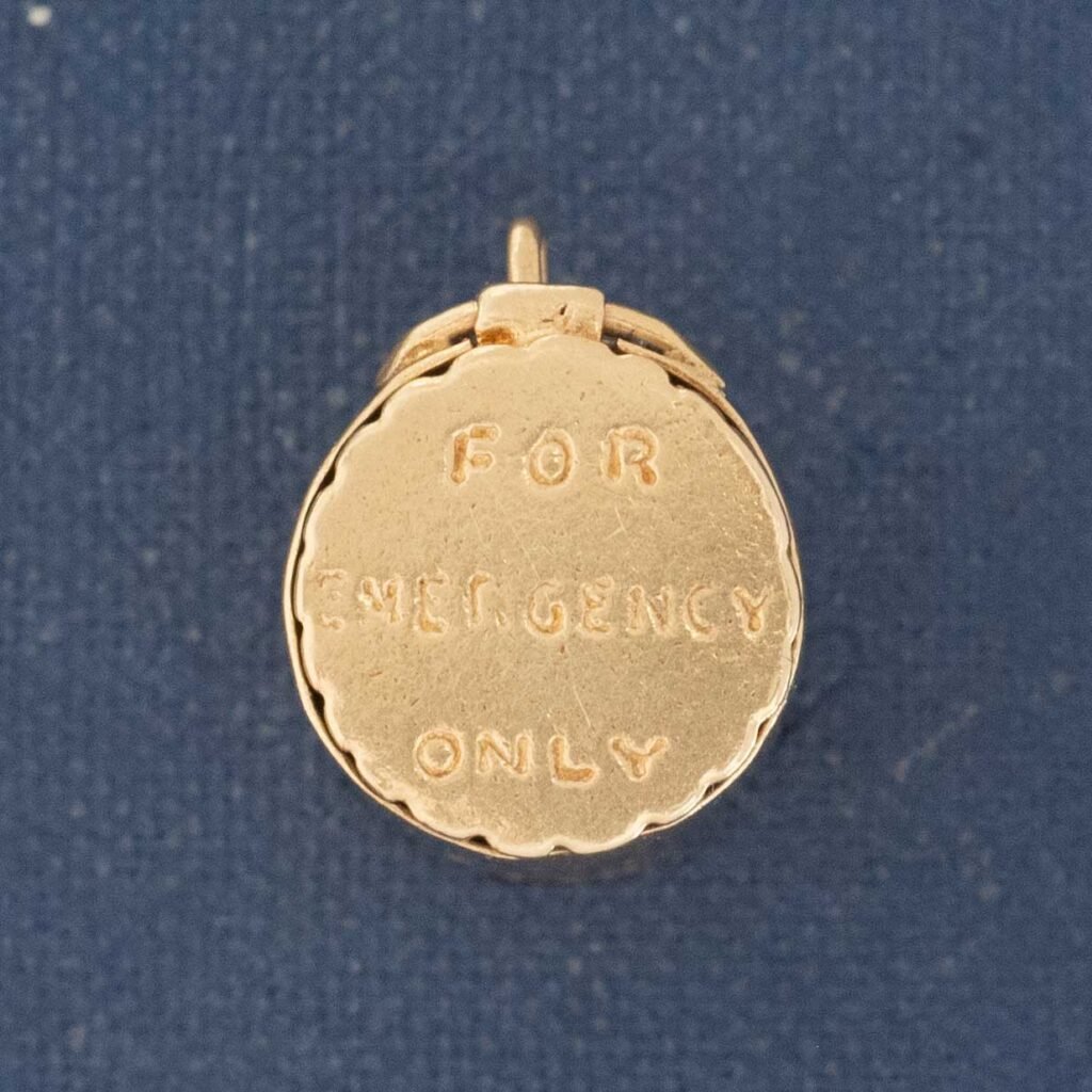 Vintage "For Emergency Only" Can Charm