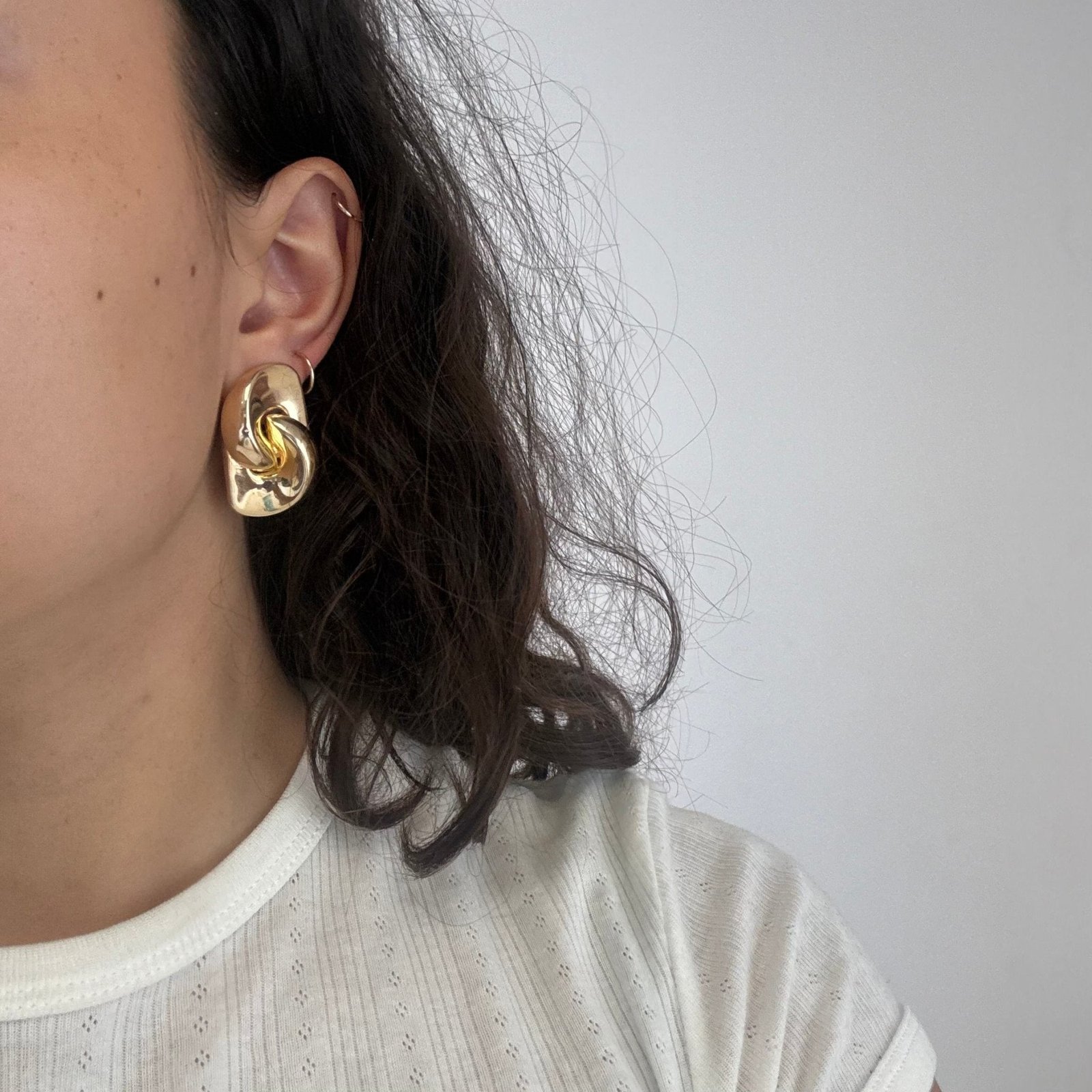 Vintage Freeform Twist Earrings - Image 2