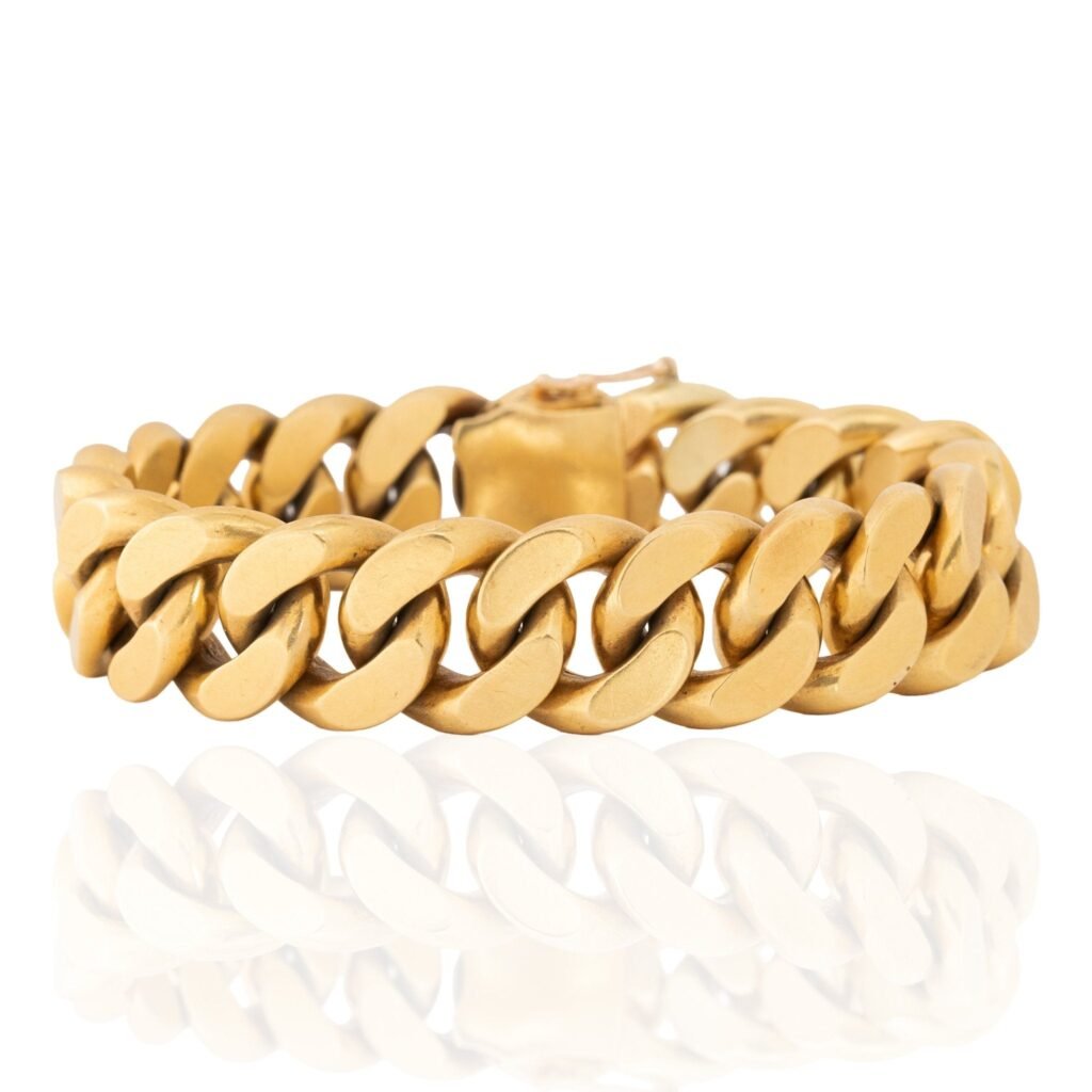 Vintage Jumbo Curb Link Bracelet, French