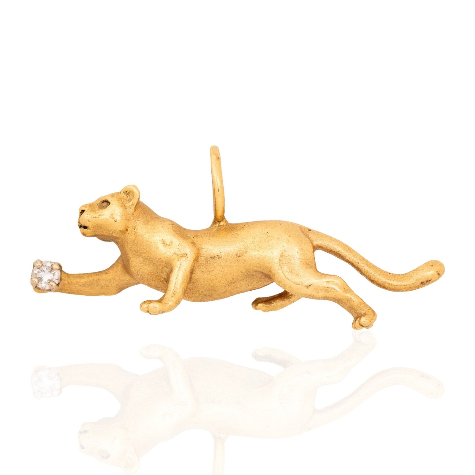 Vintage Diamond Cat Pendant, by Gayle Bright
