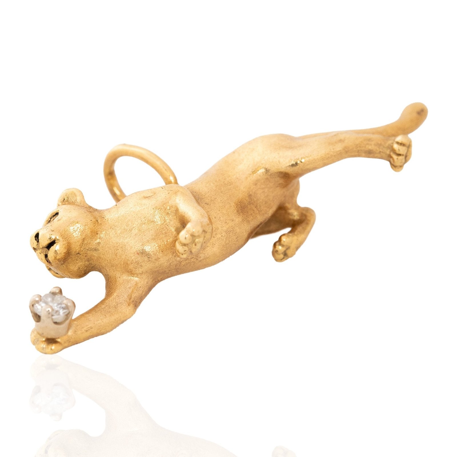 Vintage Diamond Cat Pendant, by Gayle Bright - Image 5