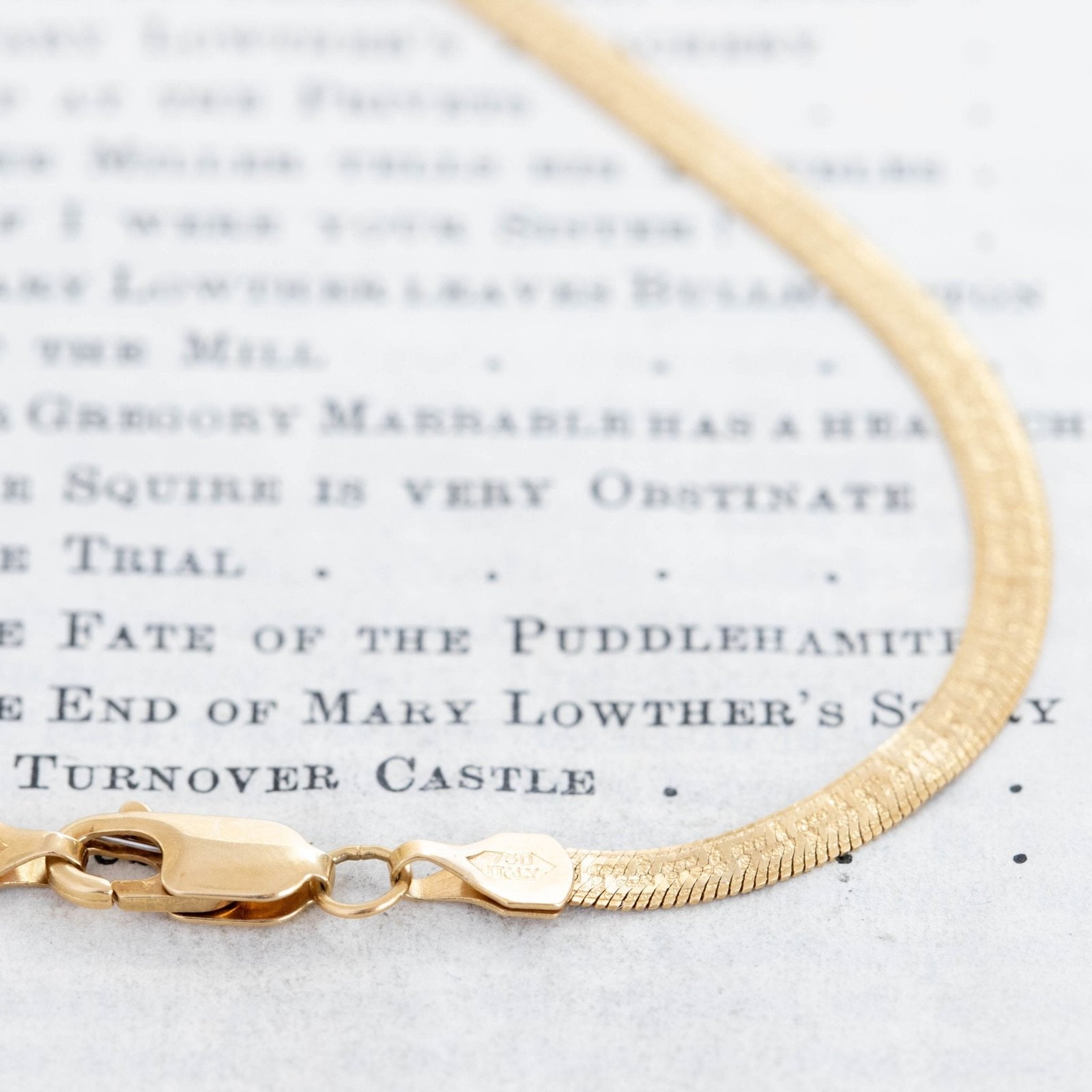 Vintage Greek Key Herringbone Necklace, Italian - Image 3