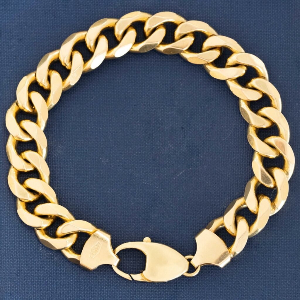 Vintage Heavy Curb Link Bracelet, Italian