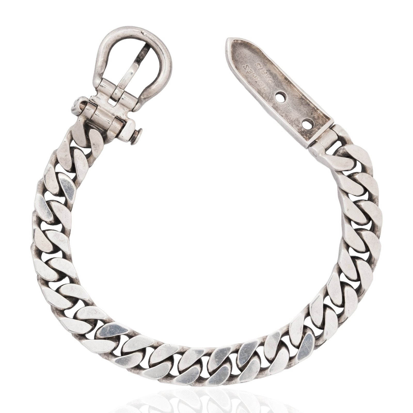 Vintage Silver Buckle Bracelet, by Hermes Paris - Image 3