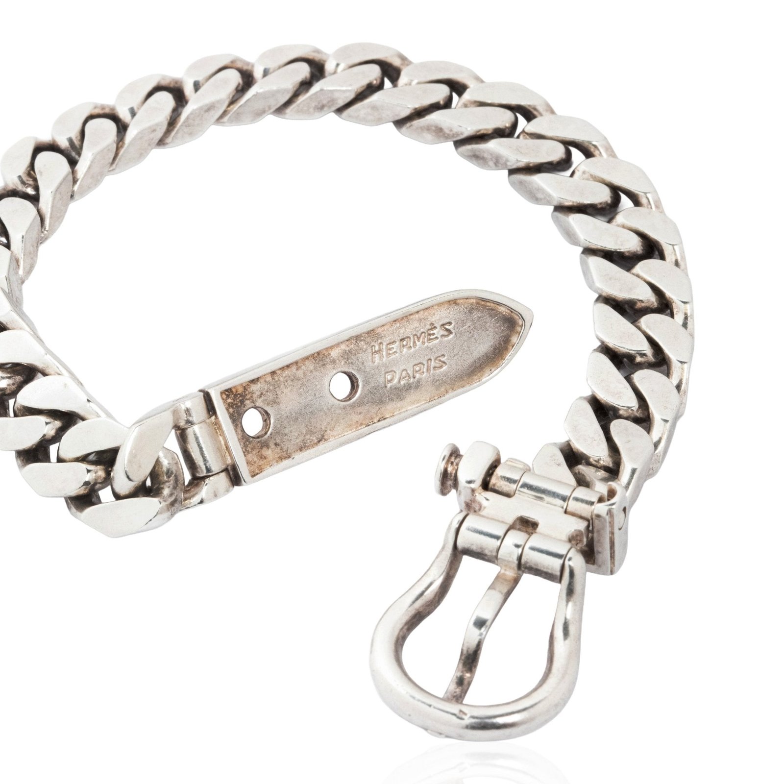 Vintage Silver Buckle Bracelet, by Hermes Paris - Image 5