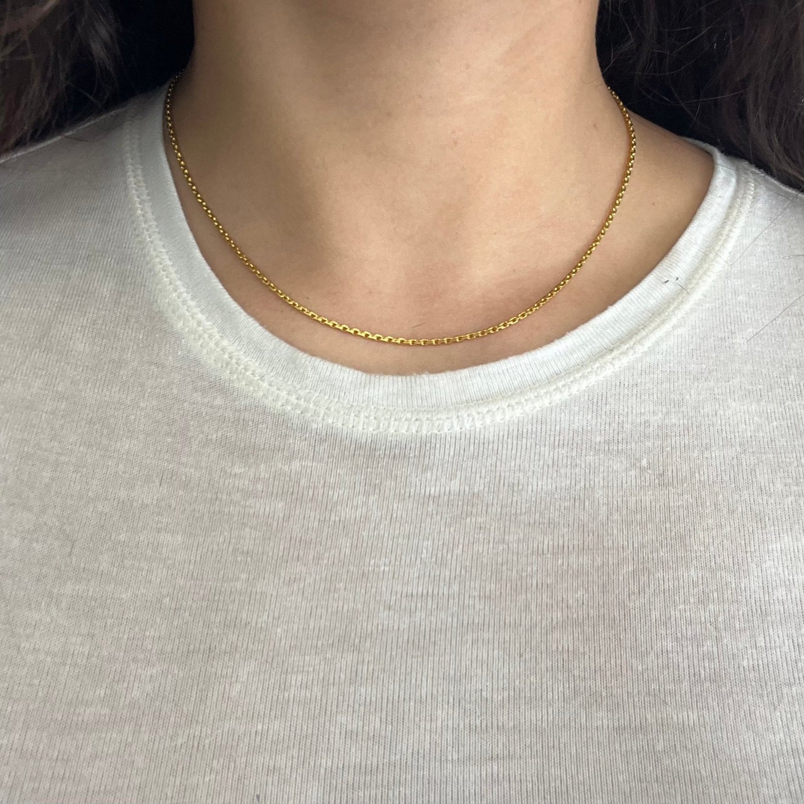 Vintage High Karat Cable Link Chain, 22kt - Image 2