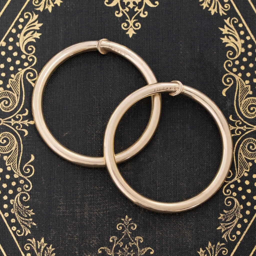 Vintage Hinged Gold Hoop Earrings, by Tiffany & Co.