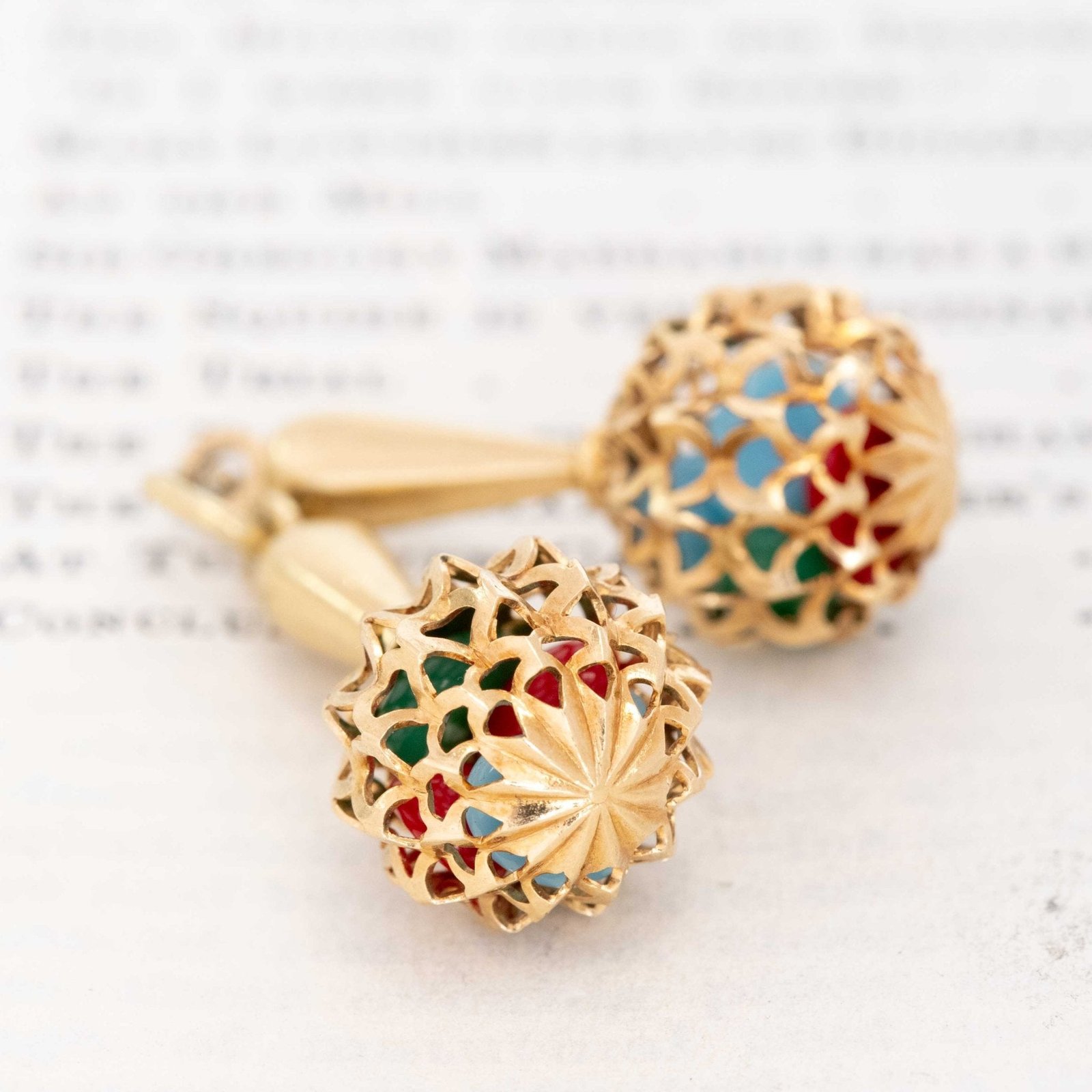 Vintage Maracas Charm, Italian - Image 2