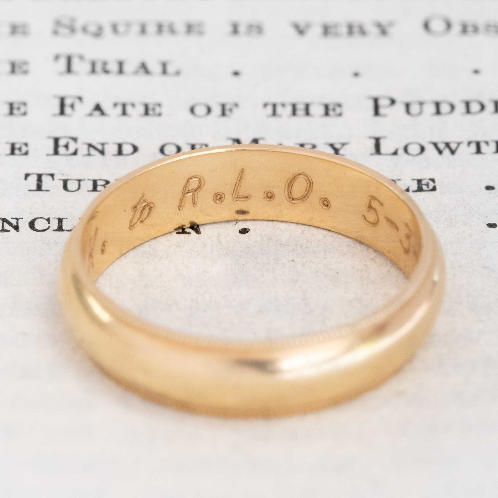 Vintage Milgrain Wedding Band, 5mm - Image 5