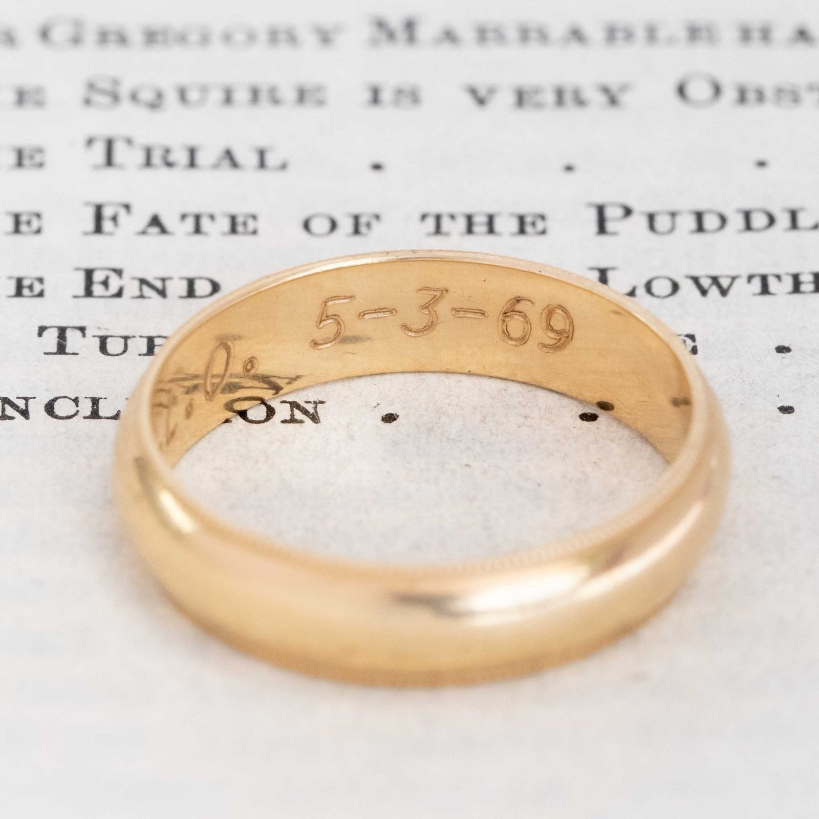 Vintage Milgrain Wedding Band, 5mm - Image 6