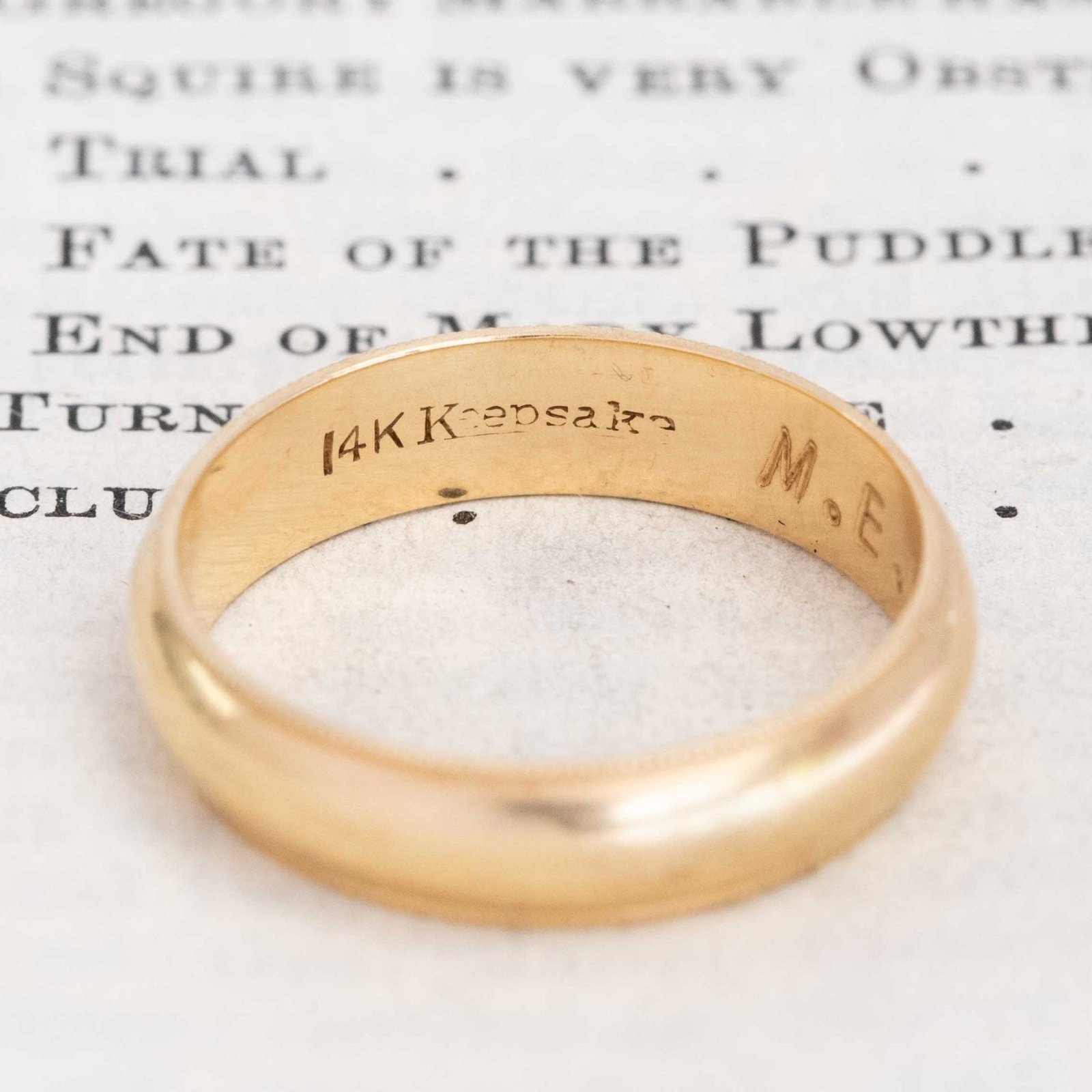 Vintage Milgrain Wedding Band, 5mm - Image 3