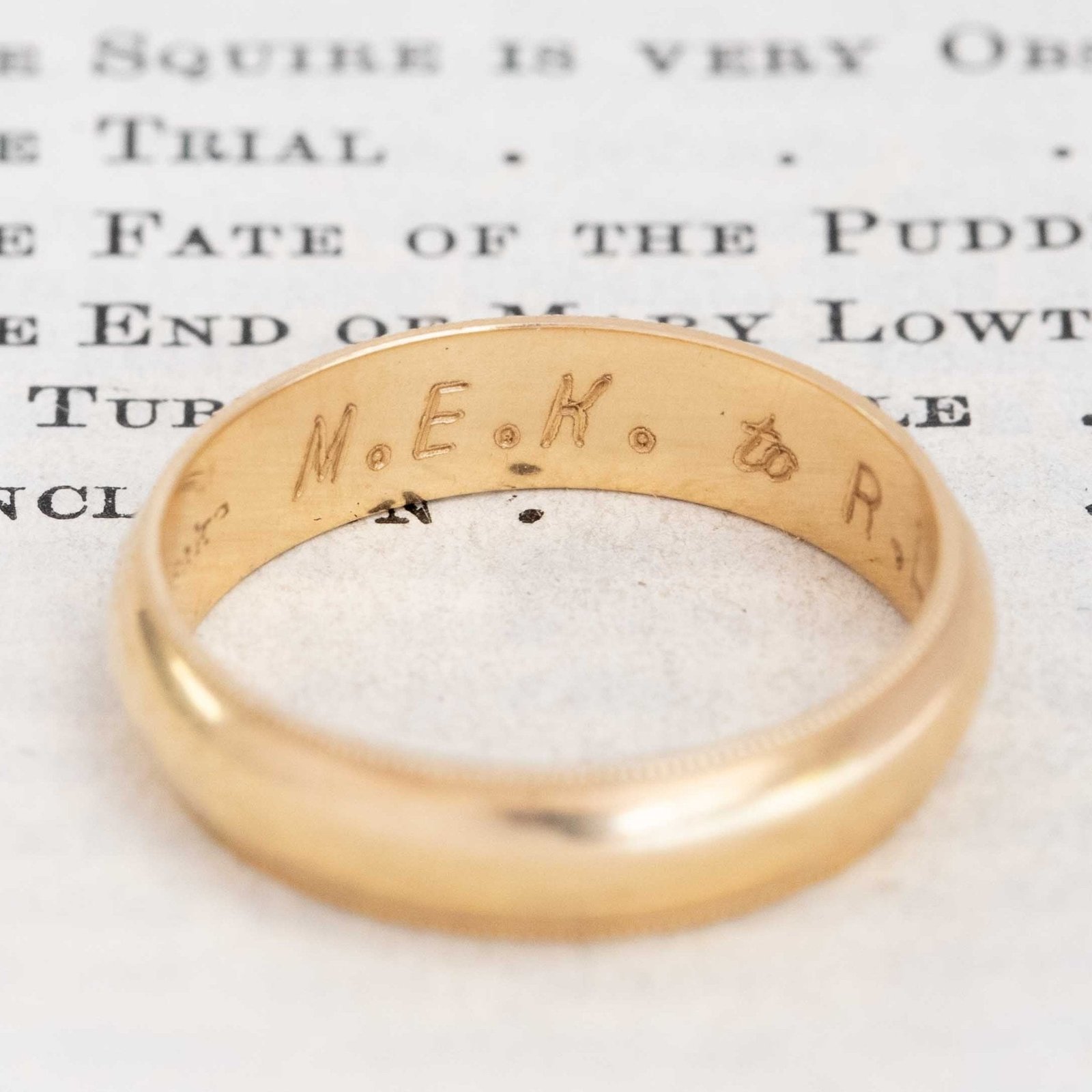 Vintage Milgrain Wedding Band, 5mm - Image 4