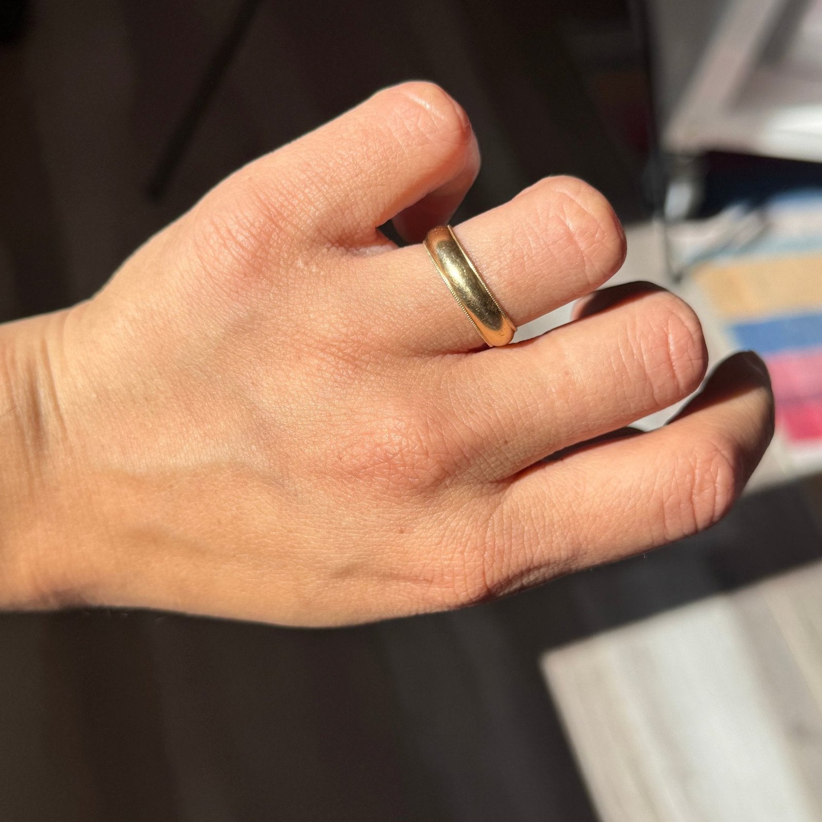 Vintage Milgrain Wedding Band, 5mm - Image 2