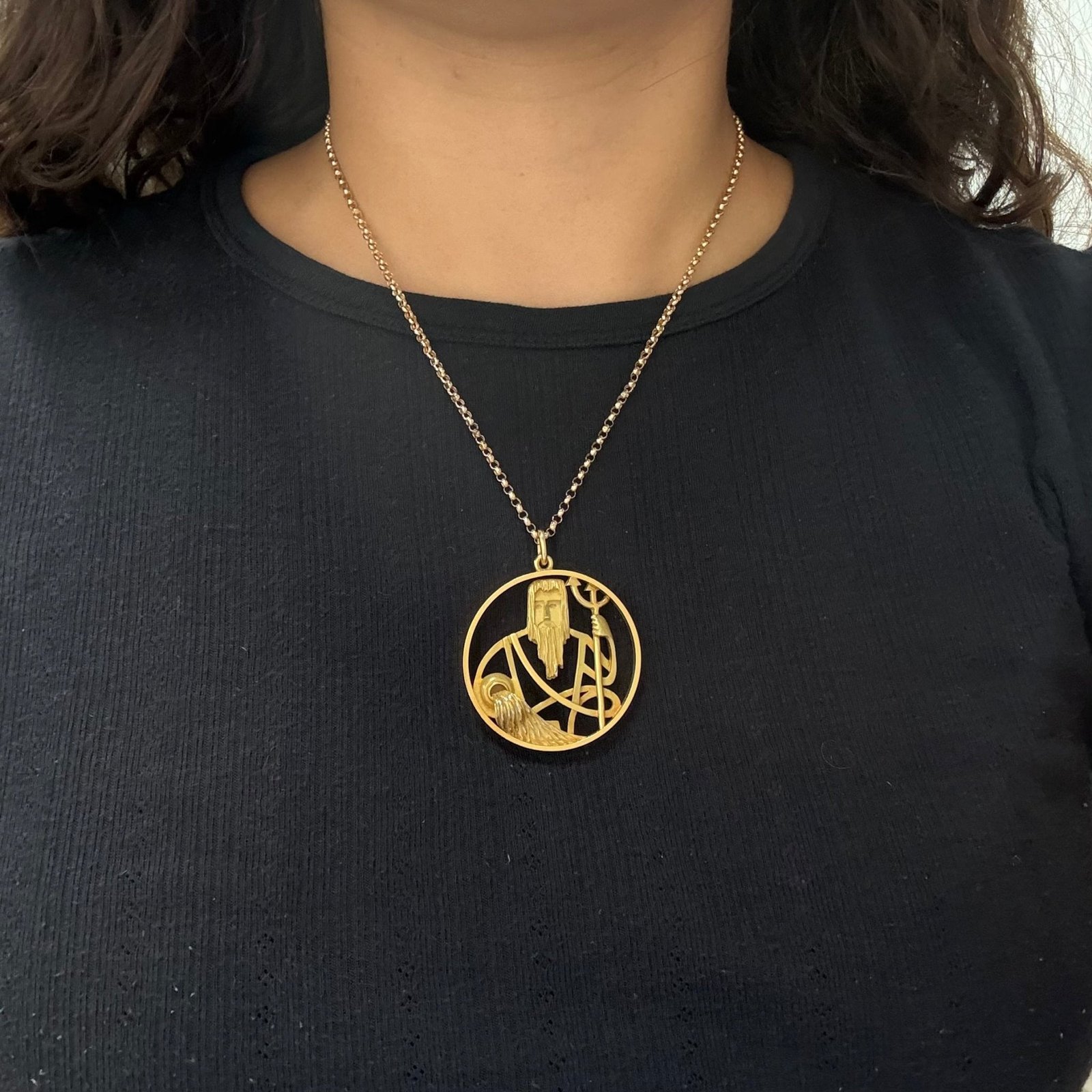 Vintage Neptune/Aquarius Pendant, by Gubelin - Image 2