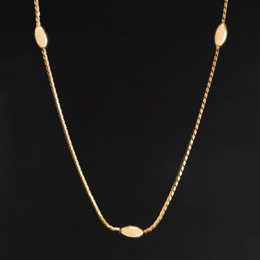 Vintage Oval Bead Chain Necklace