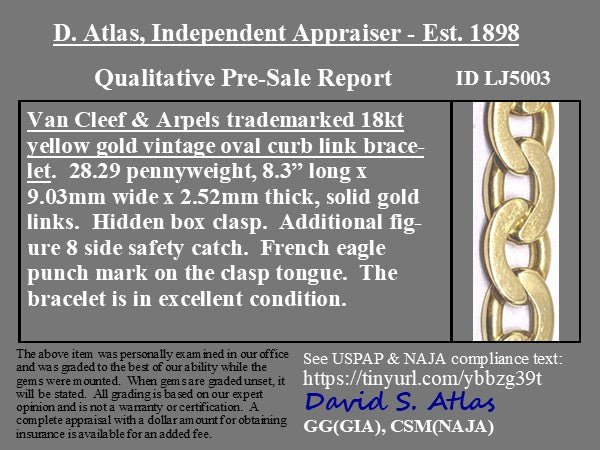 Vintage Oval Link Bracelet, by Van Cleef & Arpels France - Image 4