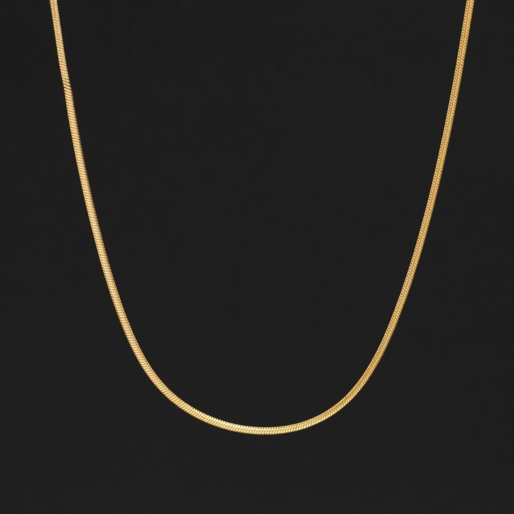 Vintage Petite Snake Chain Necklace, Italian