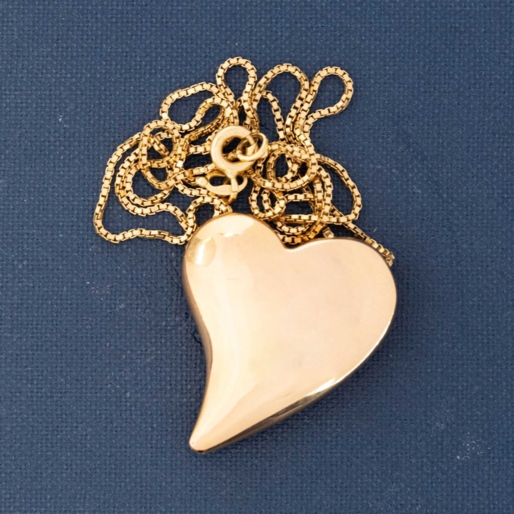 Vintage Puffy Heart Pendant