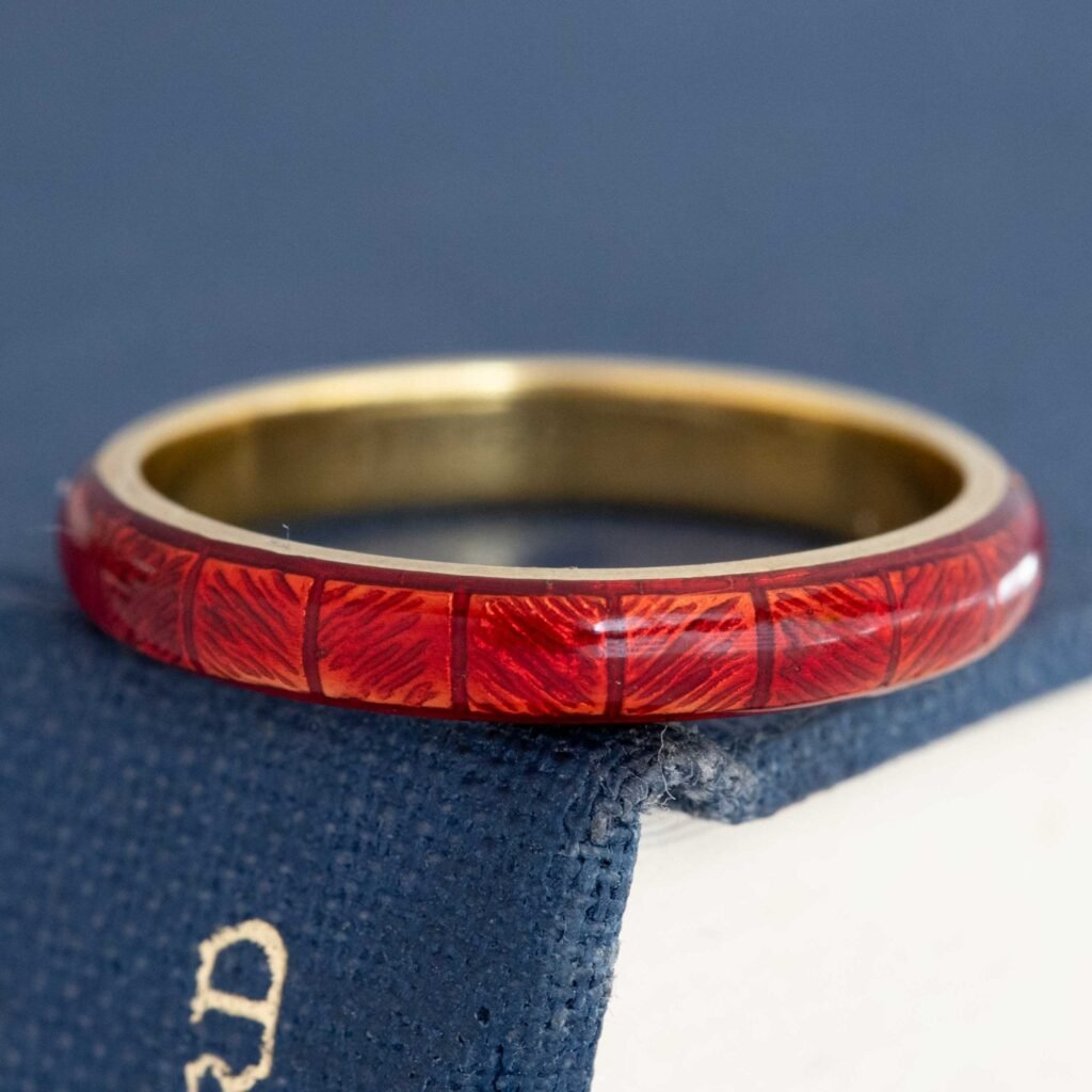 Vintage Red Enamel Band, by Hidalgo
