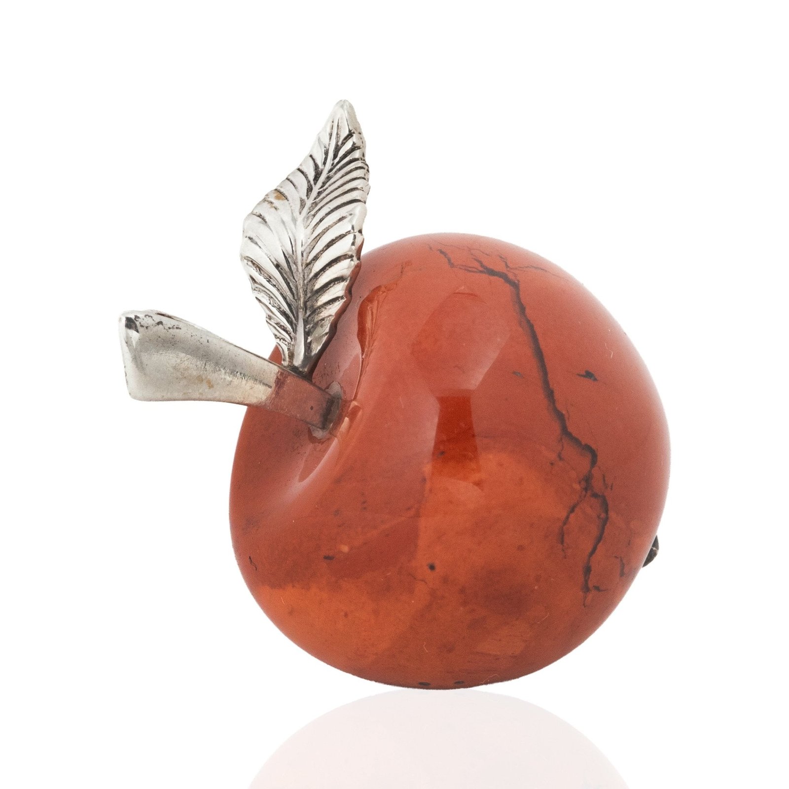 Vintage Jasper Quartz Apple Pendant - Image 3