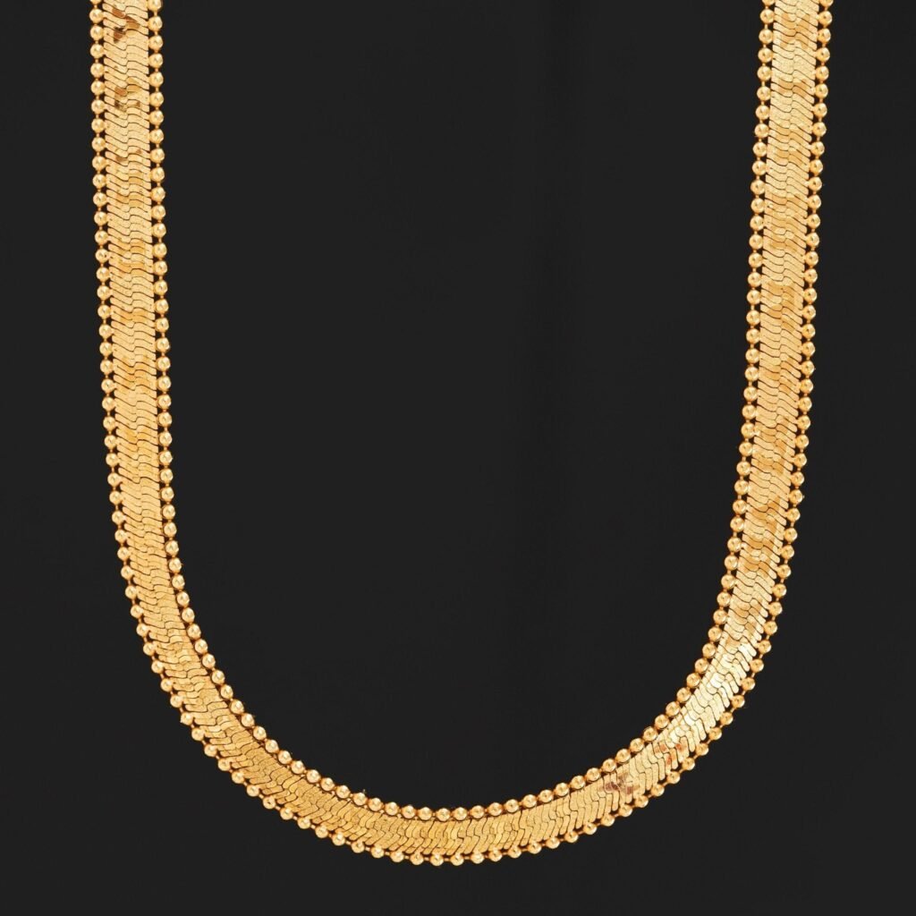 Vintage Roman Numeral Gold Necklace
