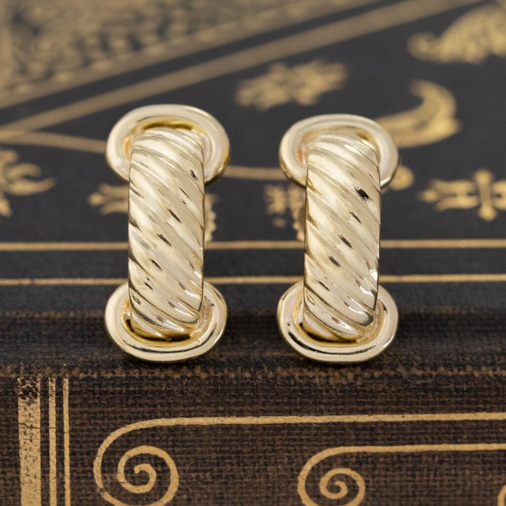 Vintage Rope Hoop Earrings by Aldo Cipullo