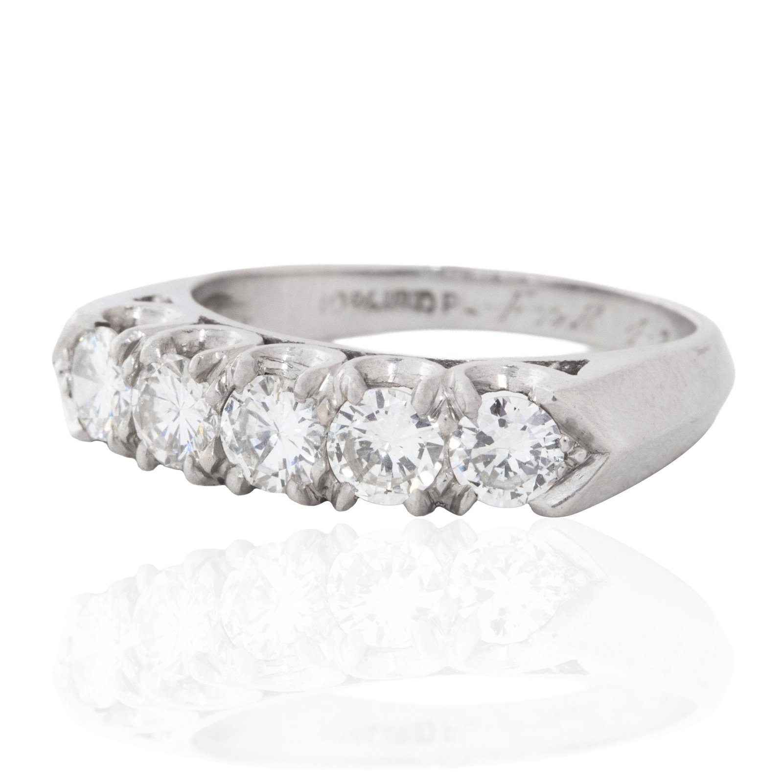 1.00ctw Vintage Round Brilliant Diamond 5-Stone Band - Image 6