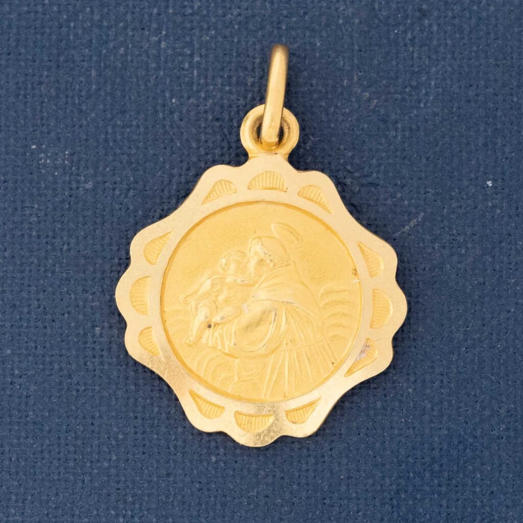 Vintage Saint Anthony of Padua Charm, Italian