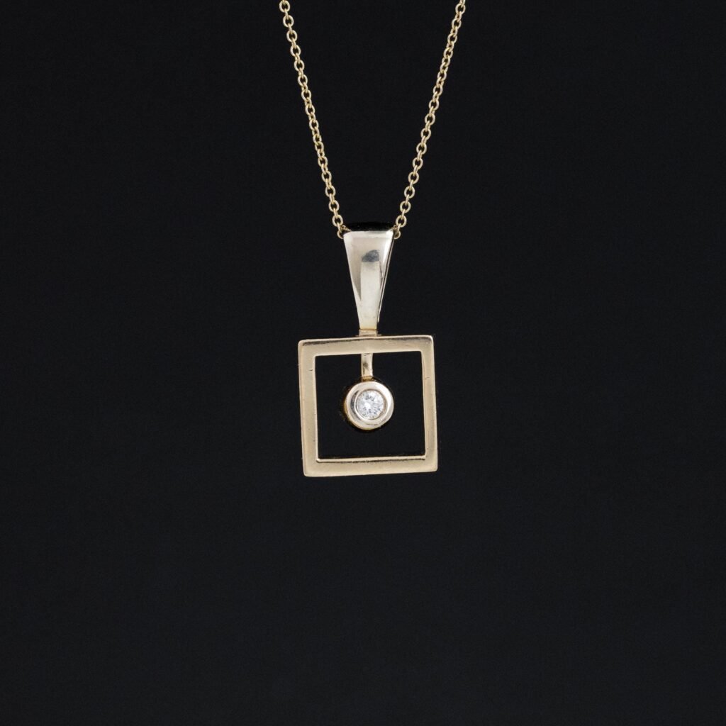 Vintage Square Frame Pendant