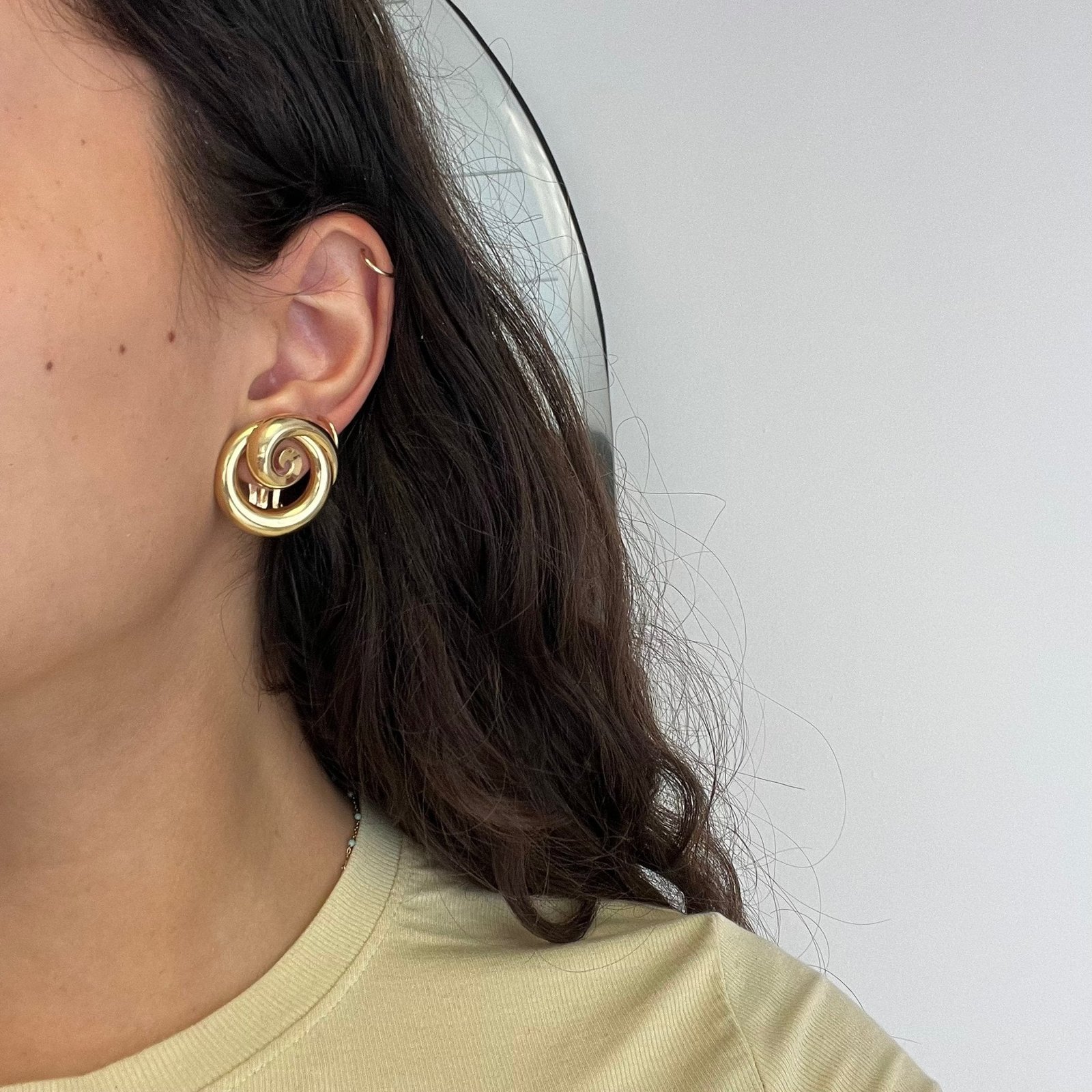 Vintage Swirl Clip-On Earrings, by Tiffany & Co. - Image 2