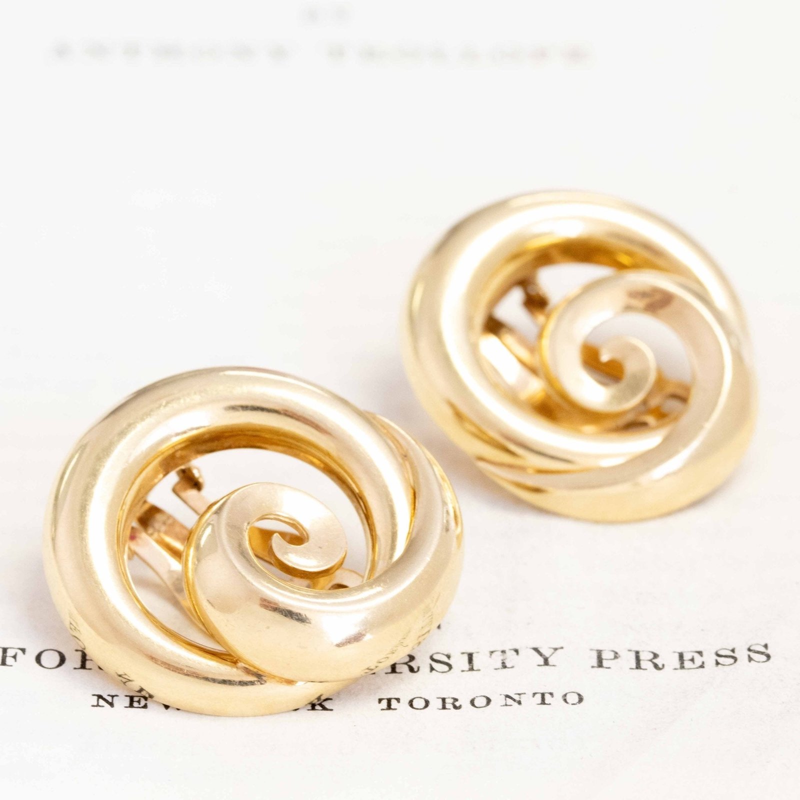 Vintage Swirl Clip-On Earrings, by Tiffany & Co. - Image 3