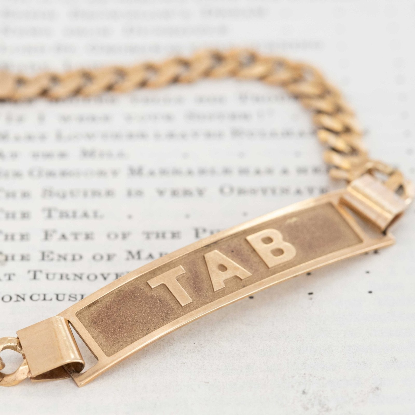Vintage TAB Gold ID Bracelet - Image 3