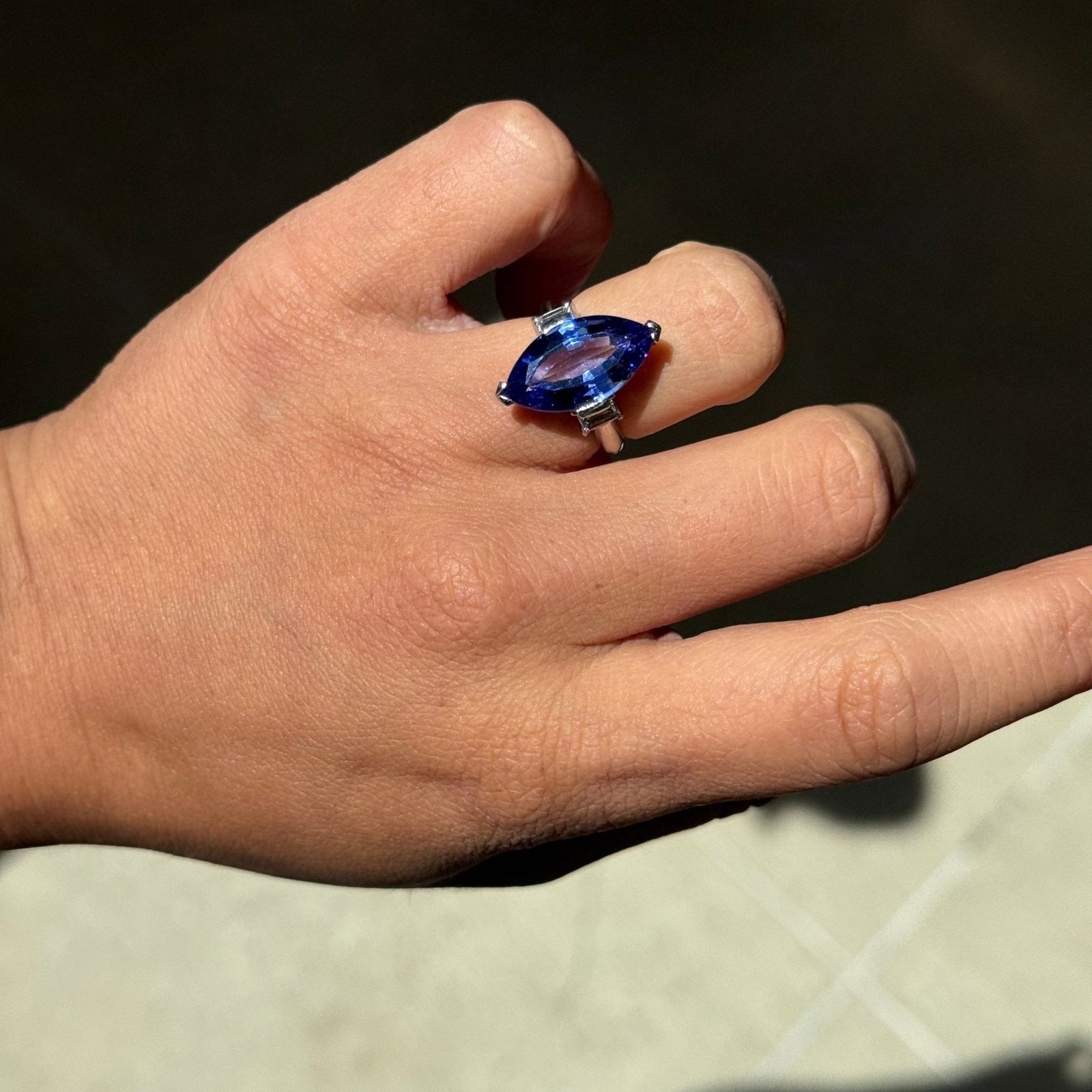 7.04ctw Vintage Tanzanite & Diamond Ring - Image 2