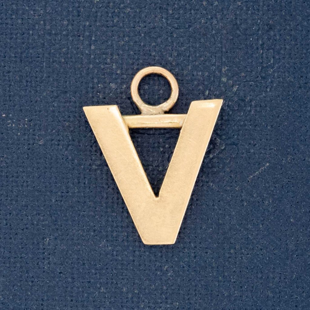 Vintage V Letter Charm, by Tiffany & Co