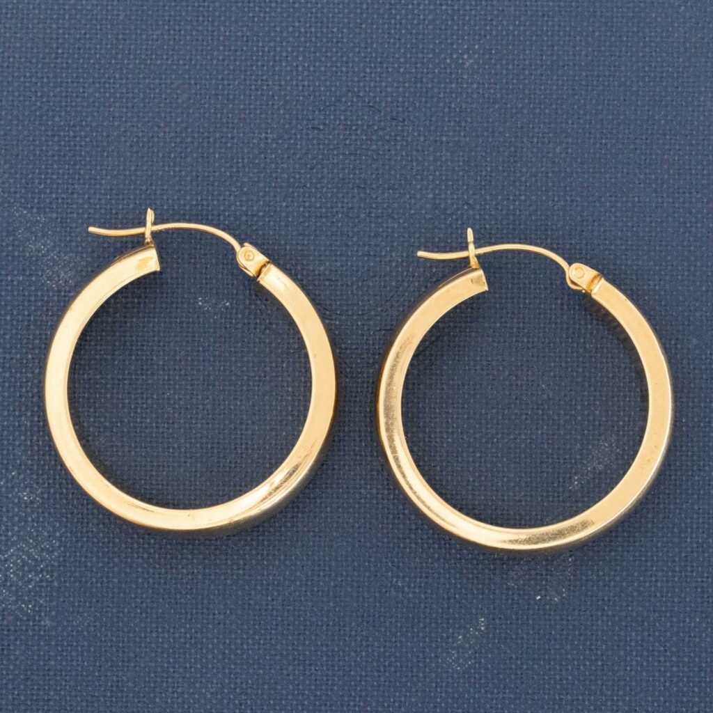 Vintage Wide Hoop Earrings