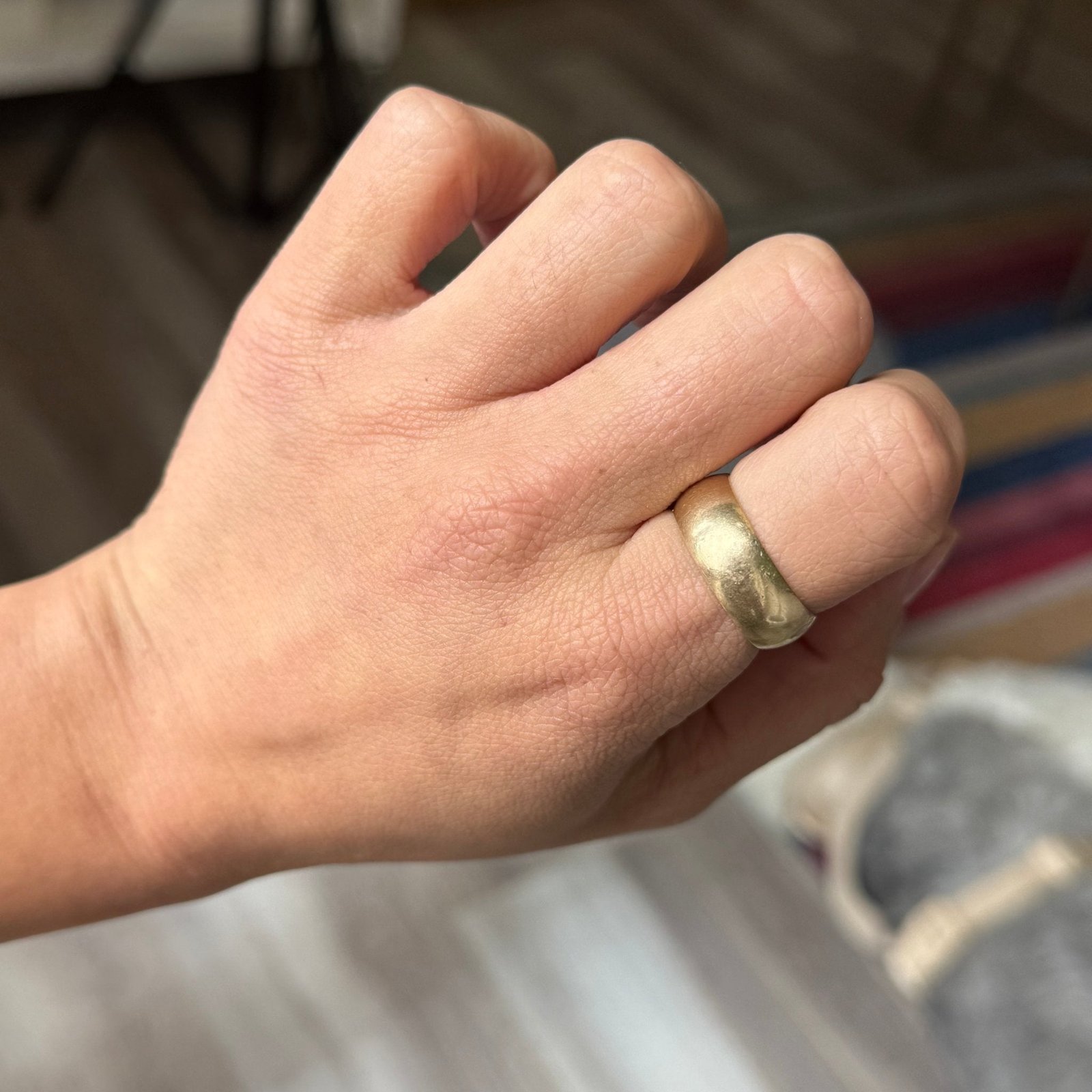 Vintage Wide Wedding Band, 7.80mm - Image 2