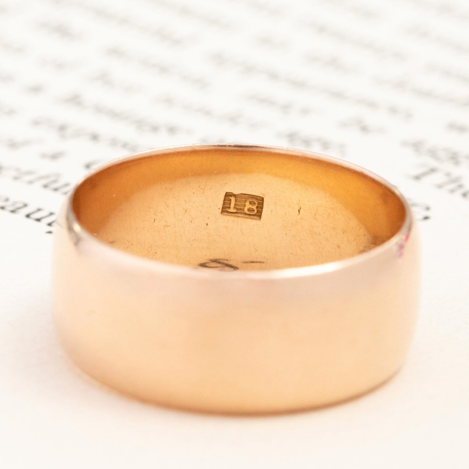 Vintage Wide Wedding Band, 8.15mm - Image 3