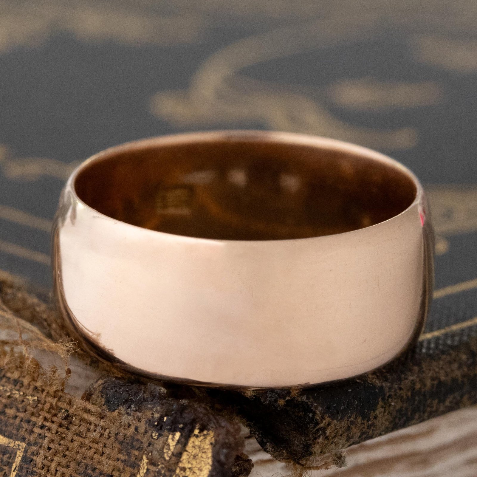 Vintage Wide Wedding Band, 8.15mm - Image 4